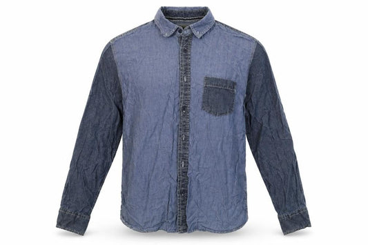 Easy Mens Blue    Button-Up Size L