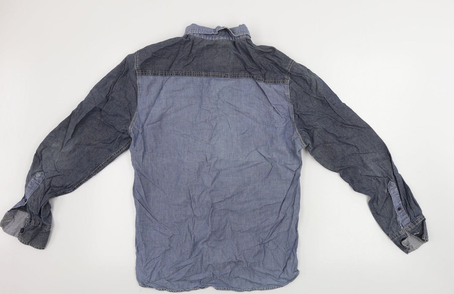 Easy Mens Blue    Button-Up Size L