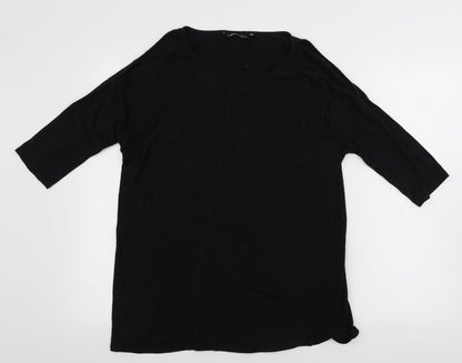 Capsule Womens Black Basic T-Shirt Size 12