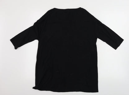 Capsule Womens Black Basic T-Shirt Size 12