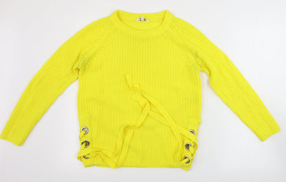 Pep&Co Womens Yellow   Pullover Jumper Size 10