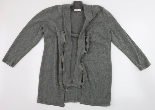 sheggo Womens Grey   Cardigan Jumper Size 12