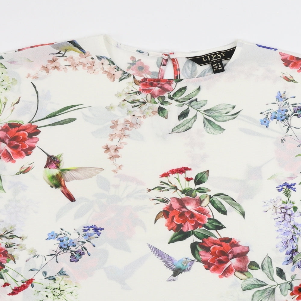 Lipsy  Womens White   Basic Blouse Size 6