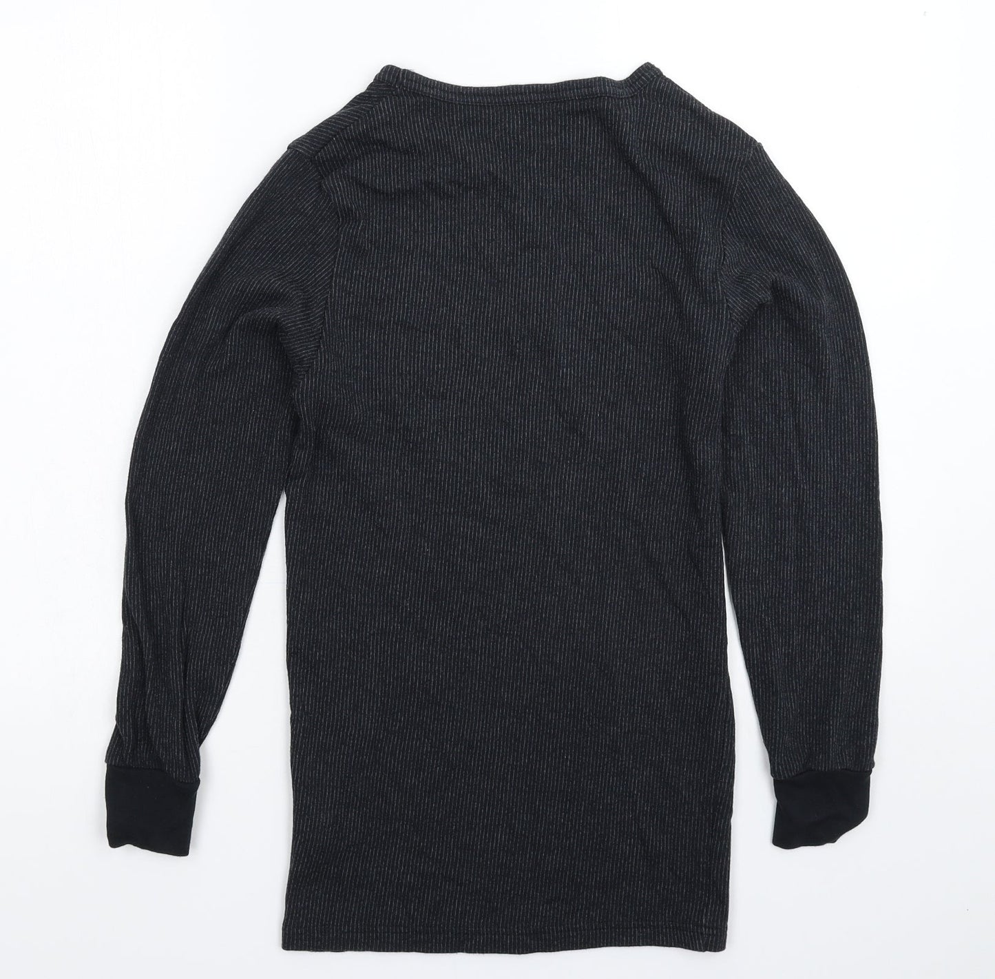 F&F Mens Grey Striped  Pullover Casual Size S