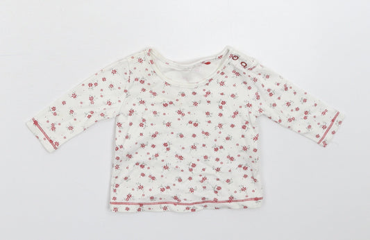NEXT Baby White Floral  Basic T-Shirt Size 0-3 Months