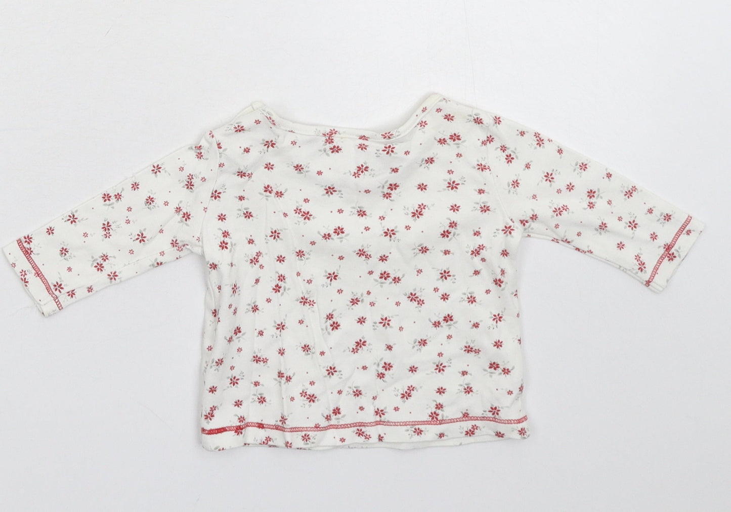 NEXT Baby White Floral  Basic T-Shirt Size 0-3 Months