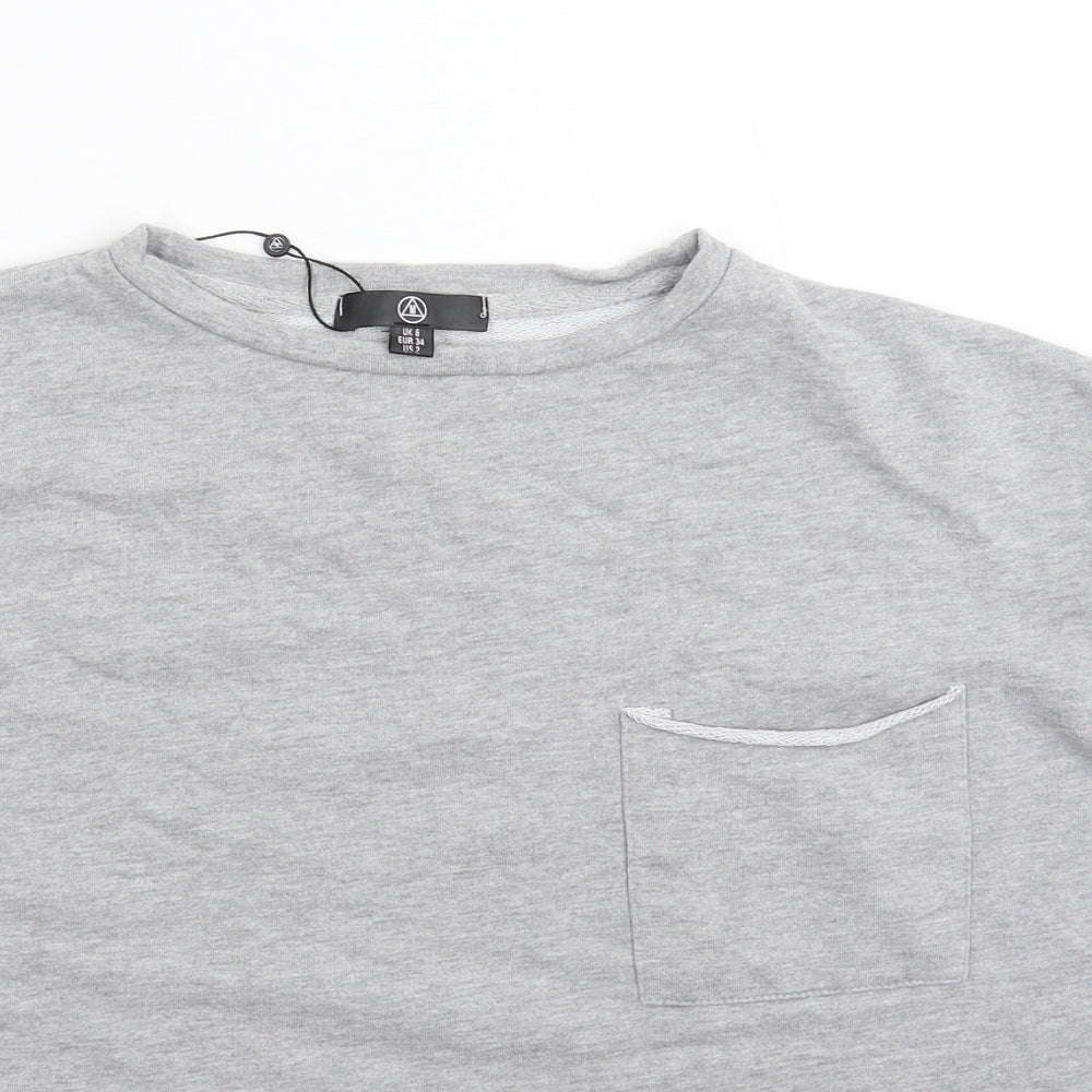Missguided Womens Grey   Pullover Sweatshirt Size 6  - Oversized