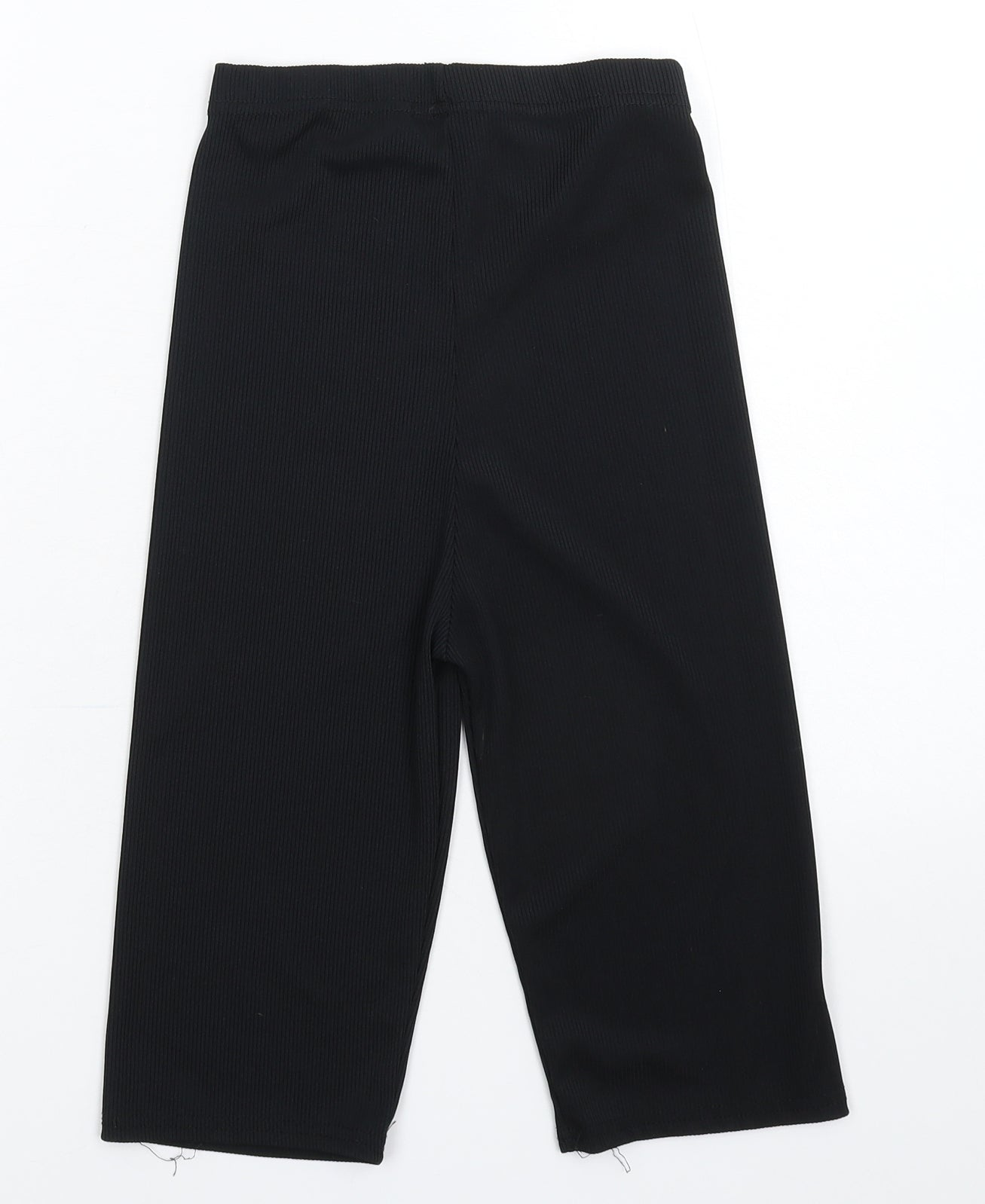 PRETTYLITTLETHING Womens Black   Cropped Leggings Size 6 L14 in