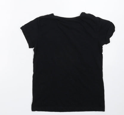 Primark Girls Black   Basic T-Shirt Size 10-11 Years