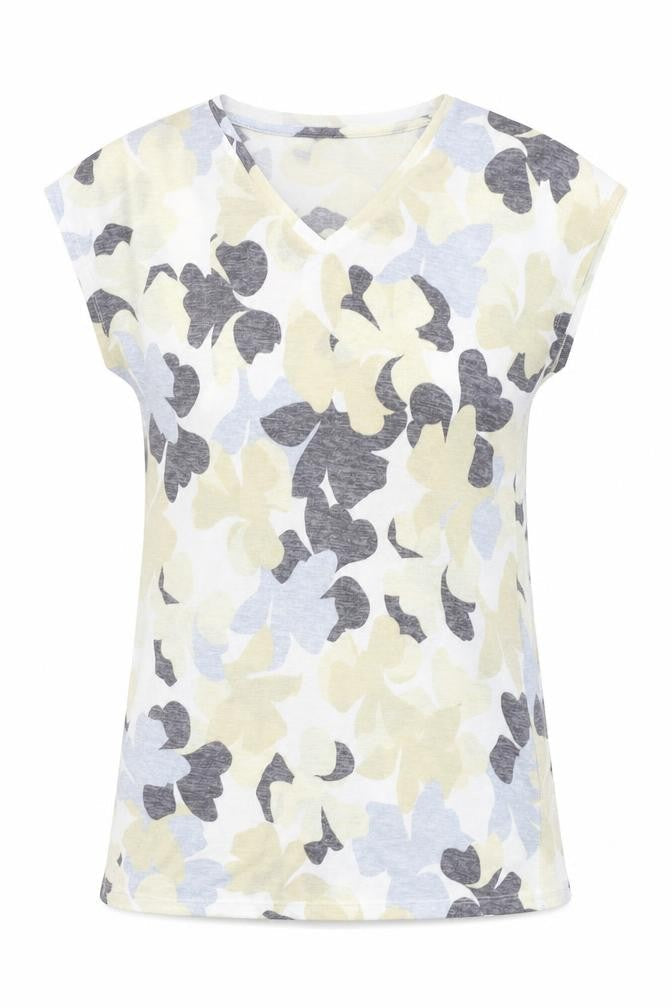 Marks & Spencer Womens White Floral  A-Line  Size 8