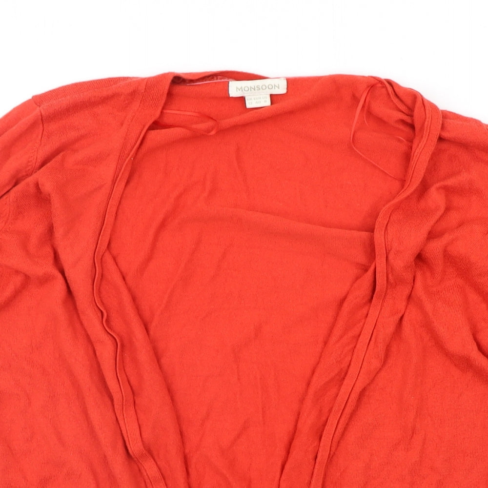 Monsoon Womens Red   Cardigan Jumper Size 12