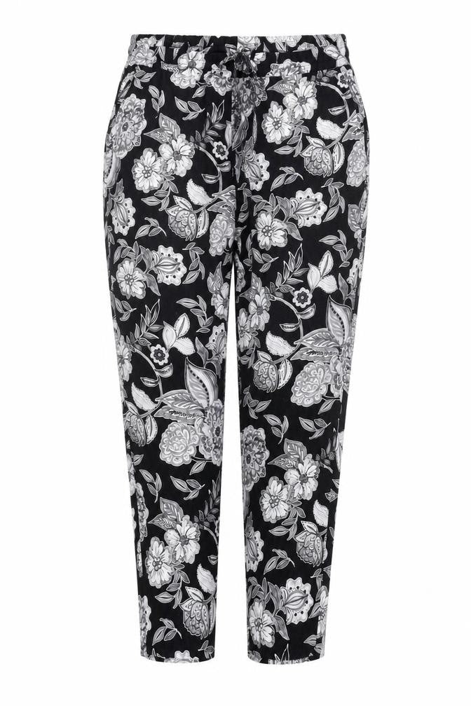 Papaya Womens Black Geometric  Jegging Trousers Size M L24 in