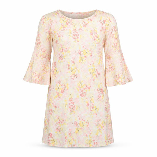 Collection London Girls Yellow Floral  Jumper Dress  Size 8 Years