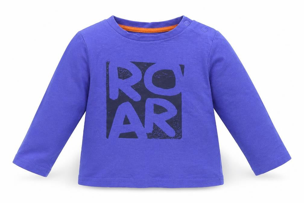 F&F Baby Blue  Jersey Basic T-Shirt Size 6-9 Months  - Roar