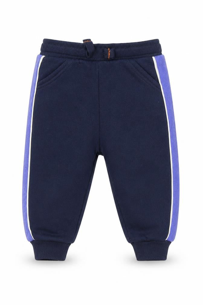 F&F Boys Blue  Jersey Jogger Trousers Size 6-9 Months