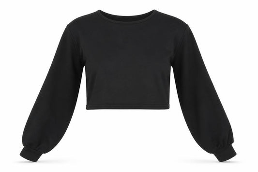 Boohoo Womens Black  Jersey Pullover Sweatshirt Size 6