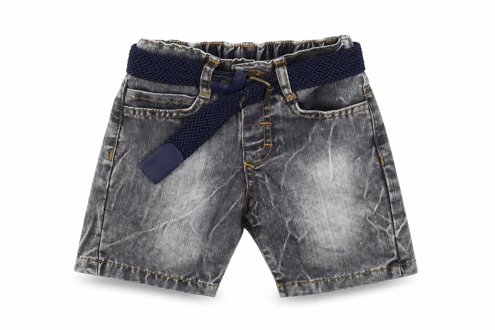 Preworn Boys Grey  Denim Cropped Jeans Size 12 Months