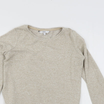 Next Womens Beige  Knit Pullover Jumper Size 6