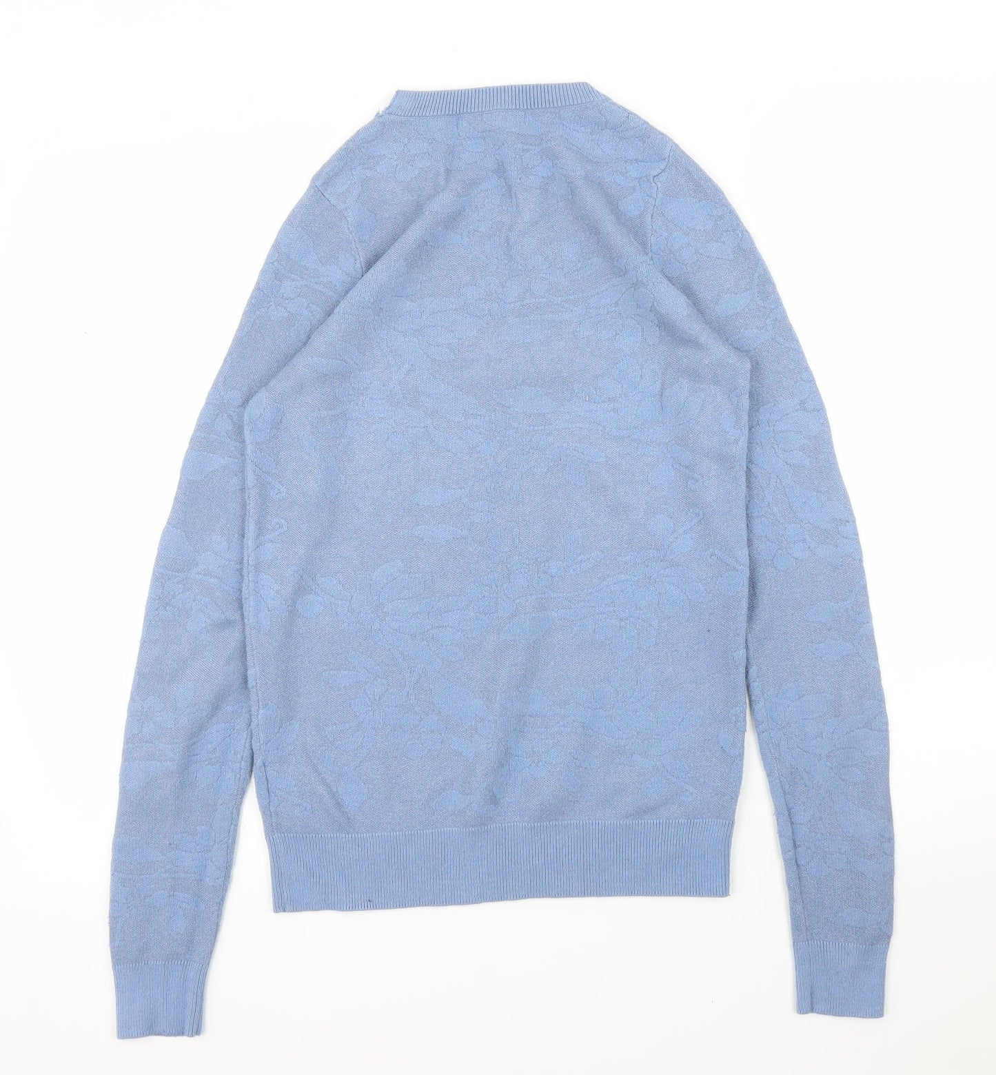 NEXT Womens Blue Floral  Pullover Jumper Size 8