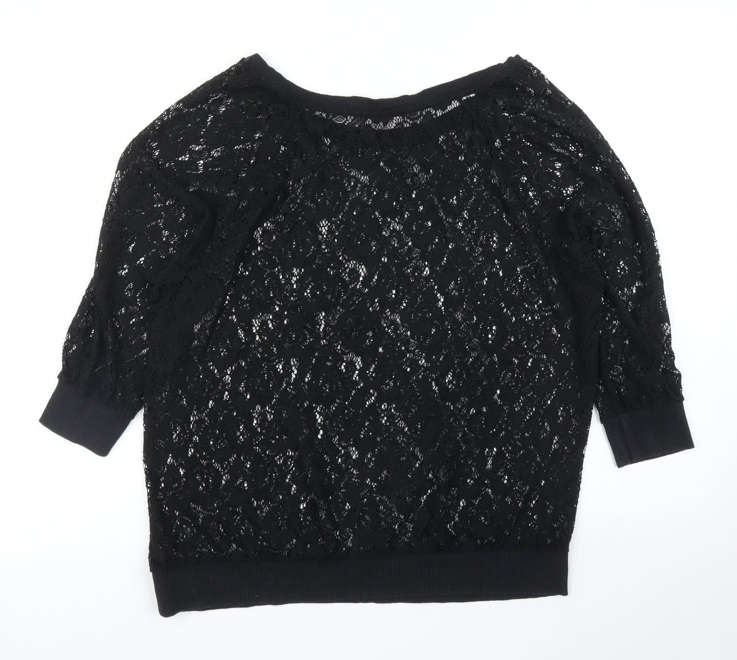 NEXT Womens Black Floral  Pullover Jumper Size 12