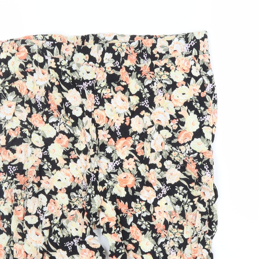 Klass Womens Pink Floral  Capri Trousers Size 14