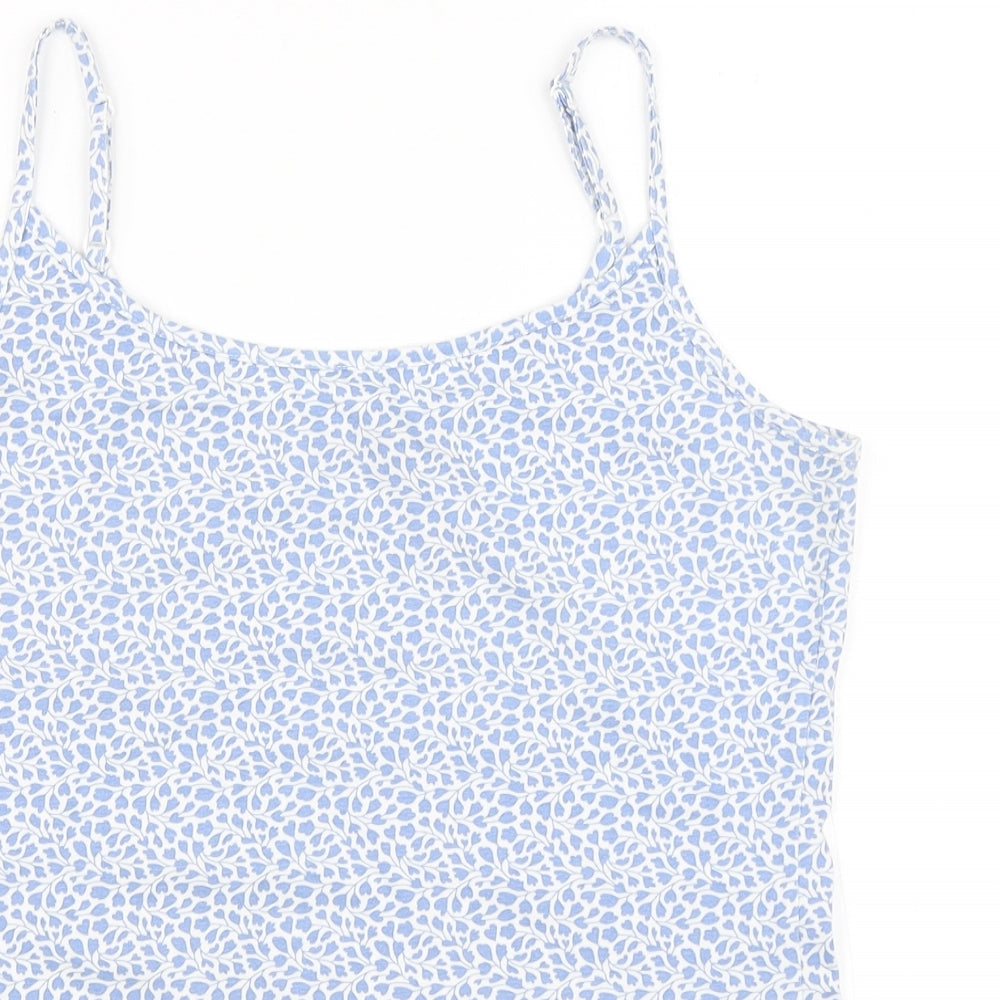 Marks and Spencer Womens Blue Floral  Basic Tank Size 10