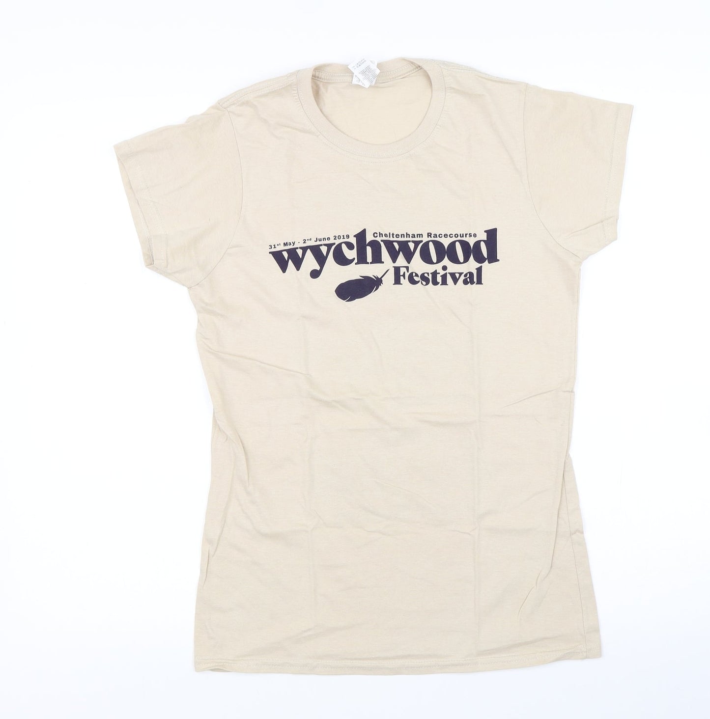 Gildan Womens Beige   Basic T-Shirt Size M