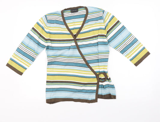 alex&co Womens Multicoloured Striped  Pullover Jumper Size 12