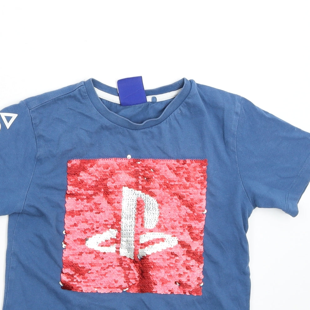 NEXT Boys Blue   Basic T-Shirt Size 6 Years  - Play Station
