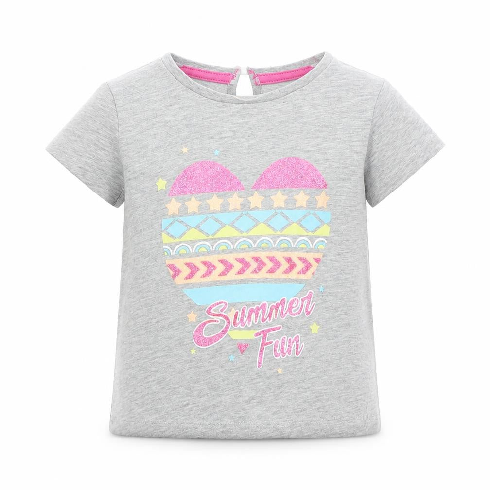 Pep&Co Boys Grey   Basic T-Shirt Size 2-3 Years  - Summer Fun