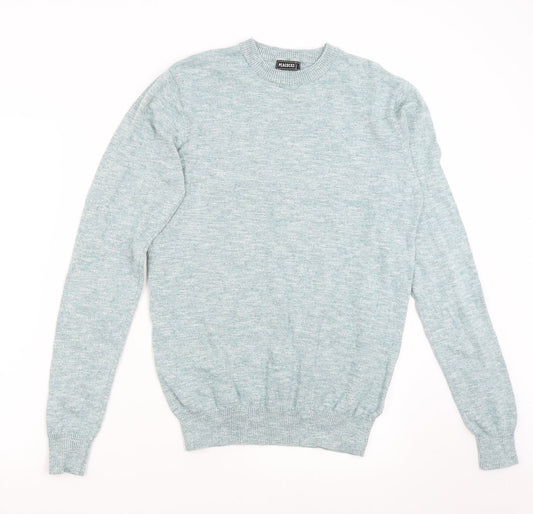 Peacock's Mens Green  Knit Pullover Jumper Size S
