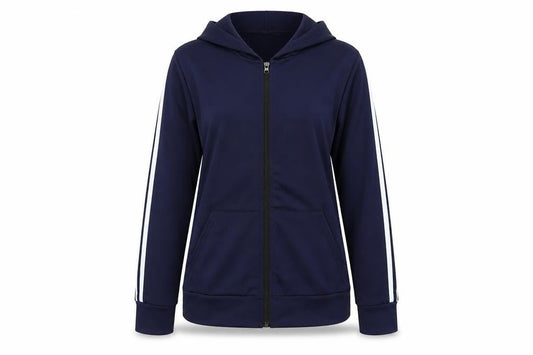 Fashion Womens Blue   Full Zip Hoodie Size S