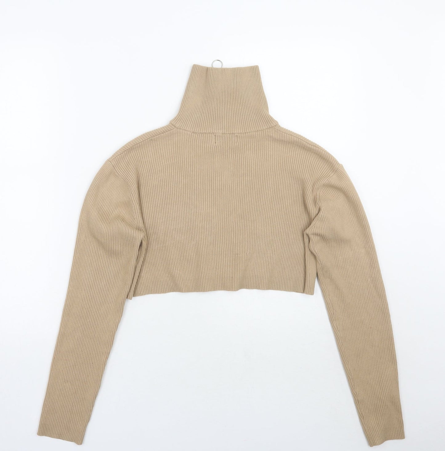 PRETTYLITTLETHING Womens Beige   Pullover Jumper Size S