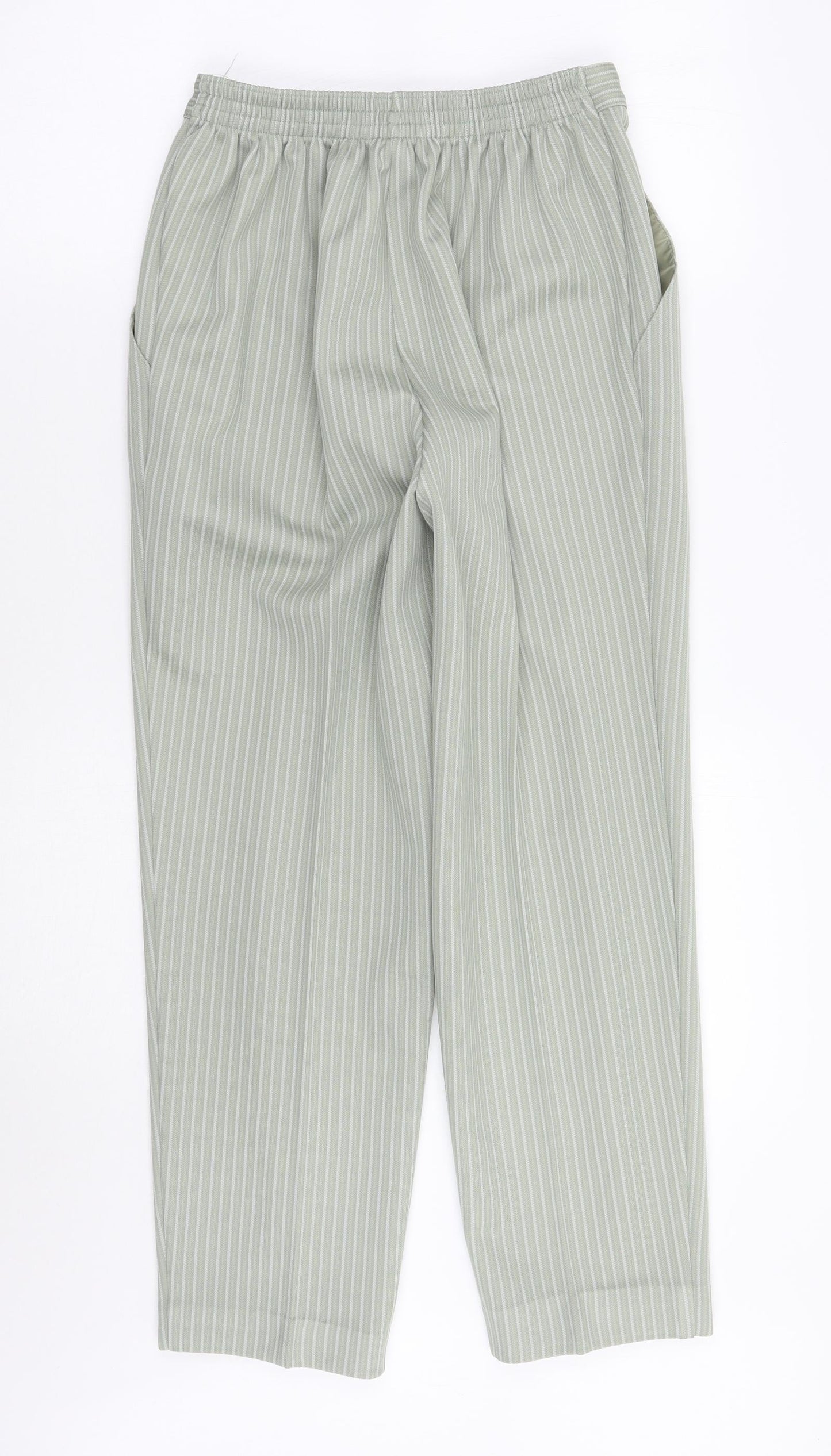 Marks and Spencer Womens Green  Rayon Trousers  Size 12 L26 in