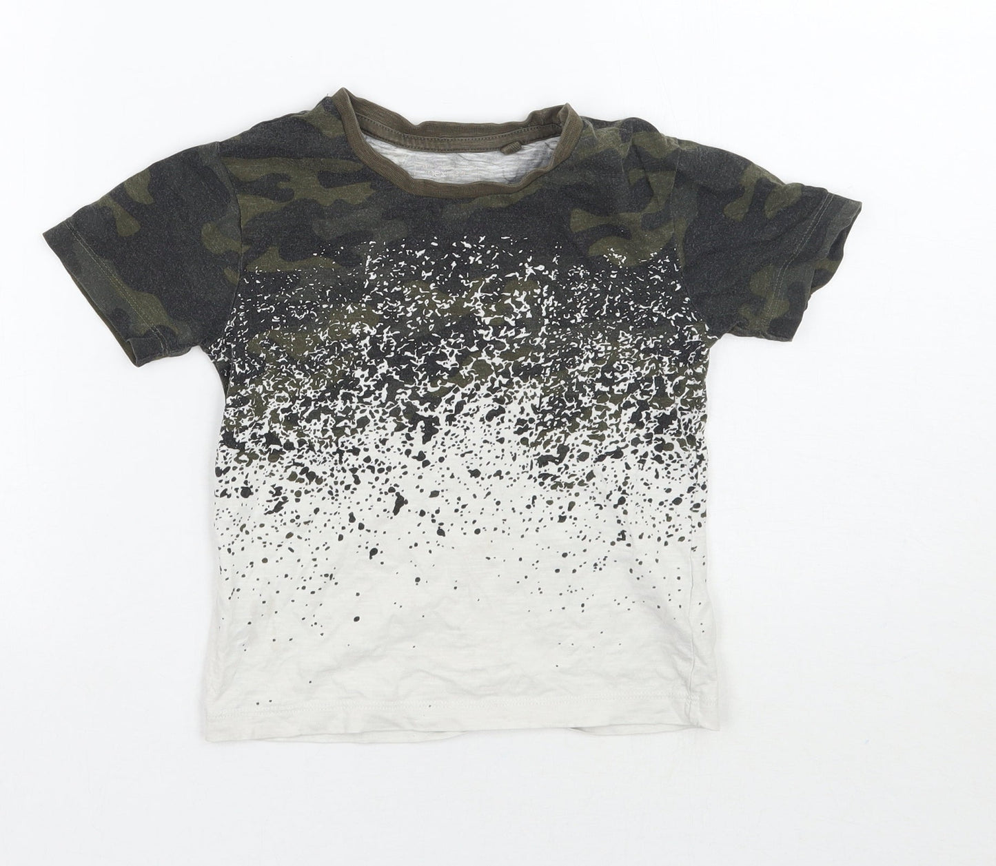 NEXT Boys Green Camouflage  Basic T-Shirt Size 3 Years