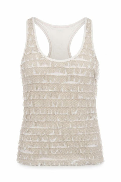 River Island Womens Beige Polka Dot  Basic Tank Size 10