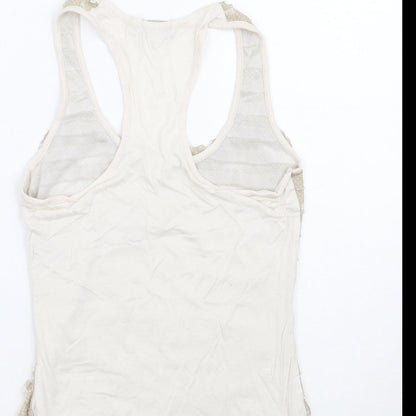 River Island Womens Beige Polka Dot  Basic Tank Size 10