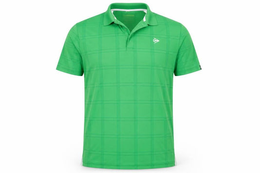 Dunlop Mens Green Check   Polo Size S