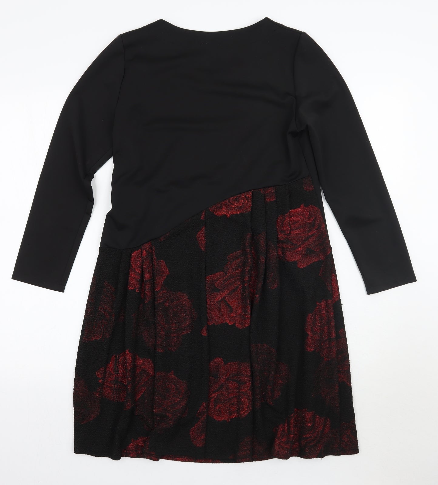 Jiuyueg Womens Black Floral  A-Line  Size M
