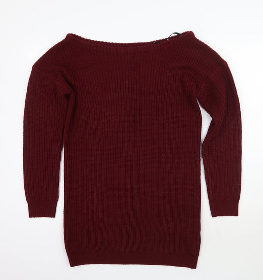 Missguided Womens Red   Pullover Jumper Size M