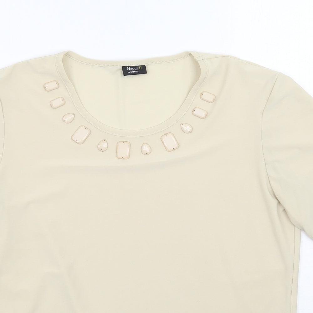 Damart Womens Beige   Basic T-Shirt Size 12