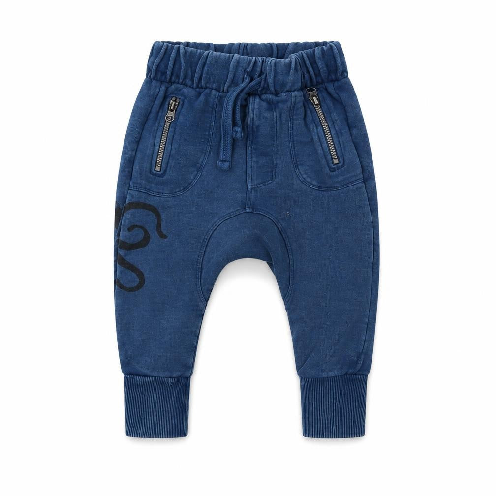 Mini Club Boys Blue   Jogger Trousers Size 9 Months