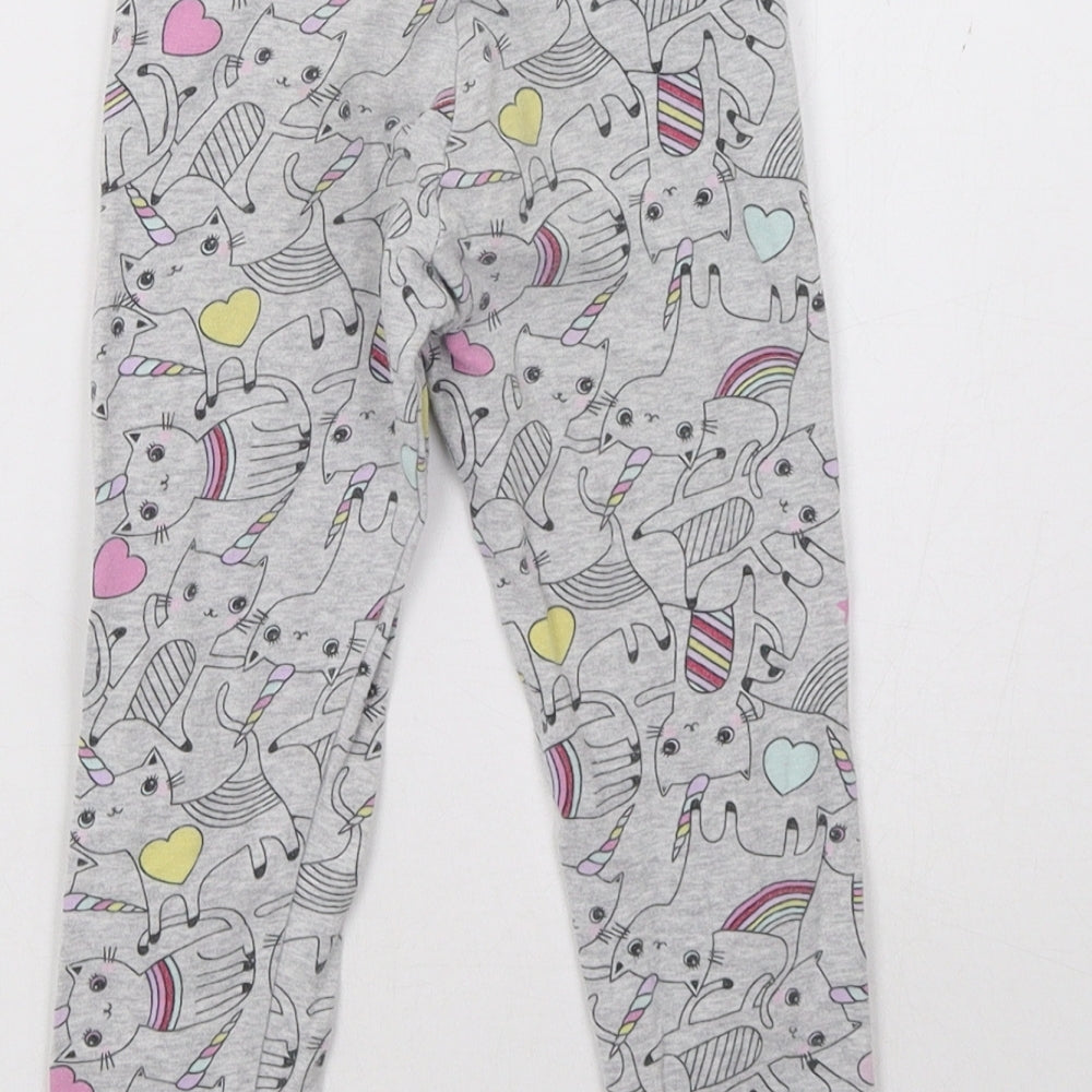 F&F Girls Grey    Pyjama Pants Size 3-4 Years
