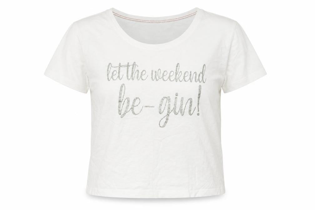 Avenue Womens White   Cropped T-Shirt Size 16