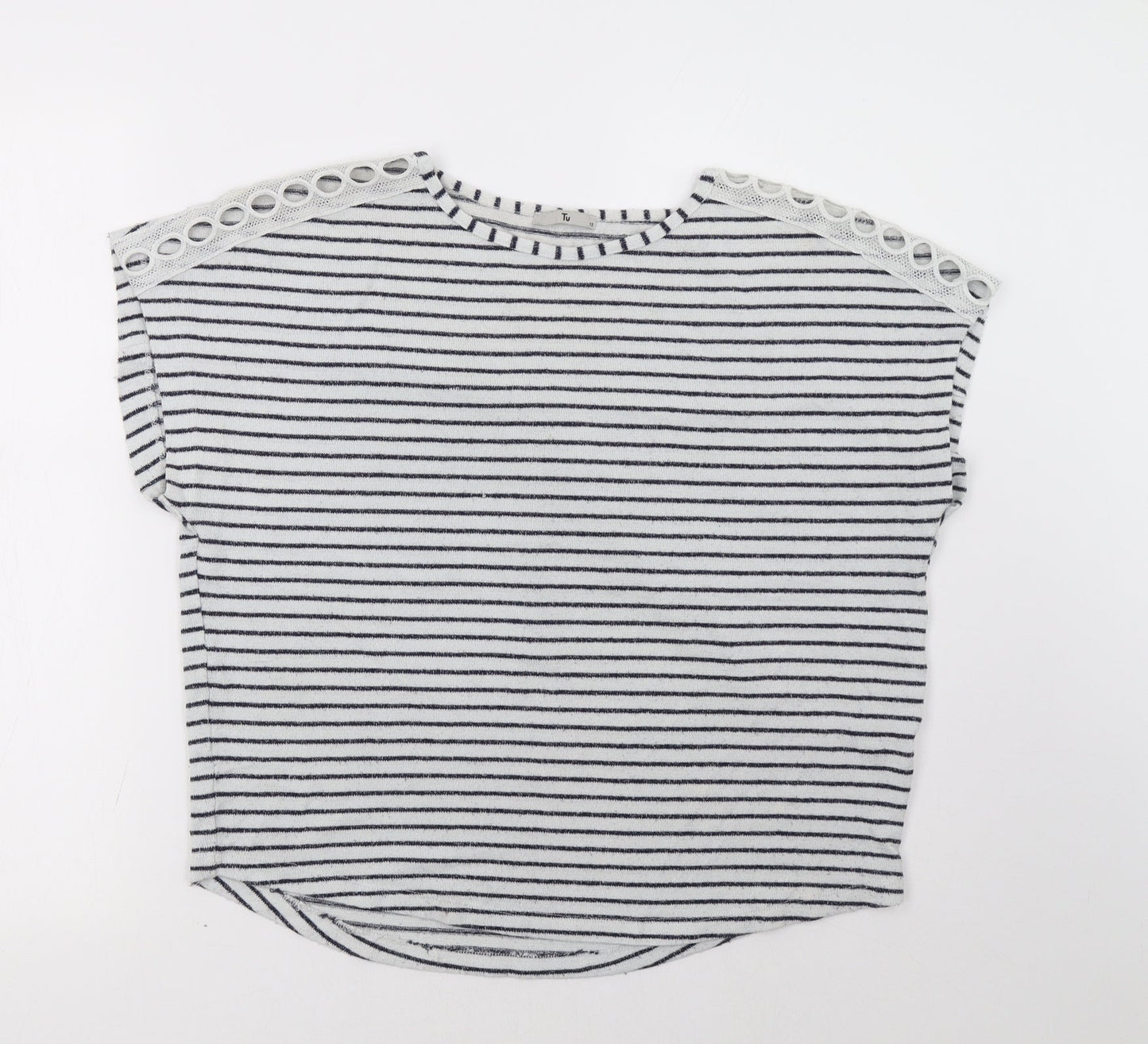 Sainsburys Womens Blue Striped  Pullover Sweatshirt Size 12