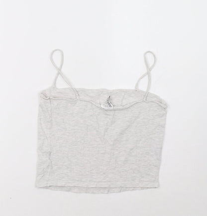 Preloved H&M Womens Grey   Basic Tank Size M - Back