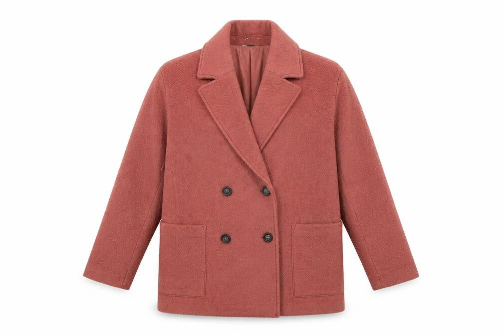 H&M Womens Pink   Overcoat Coat Size L