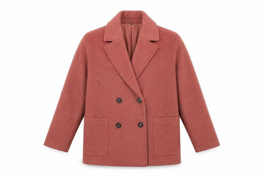 H&M Womens Pink   Overcoat Coat Size L