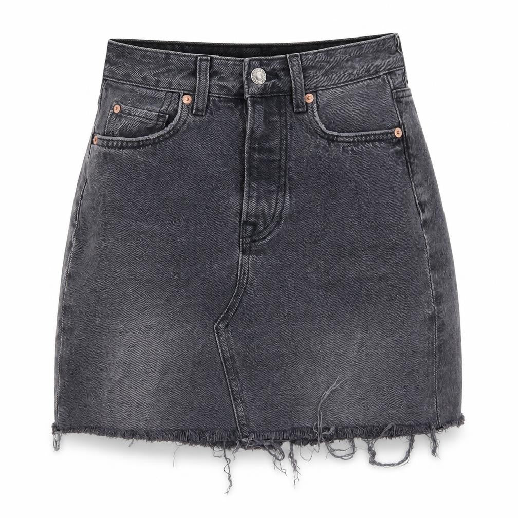 H&M Womens Grey  Denim Mini Skirt Size 6