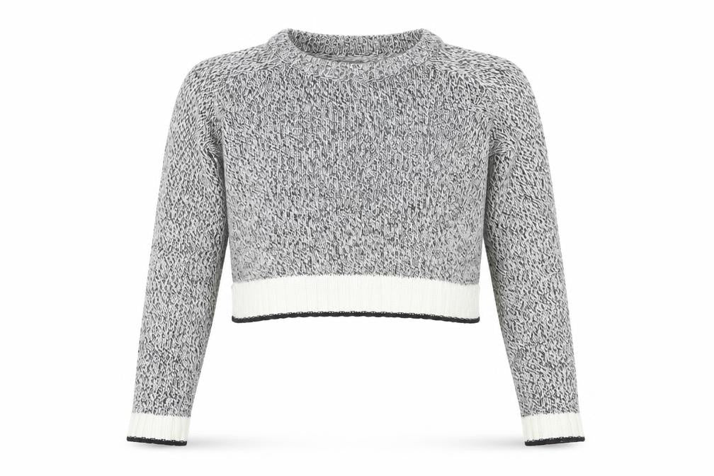 H&M Womens Grey   Cropped Blouse Size S